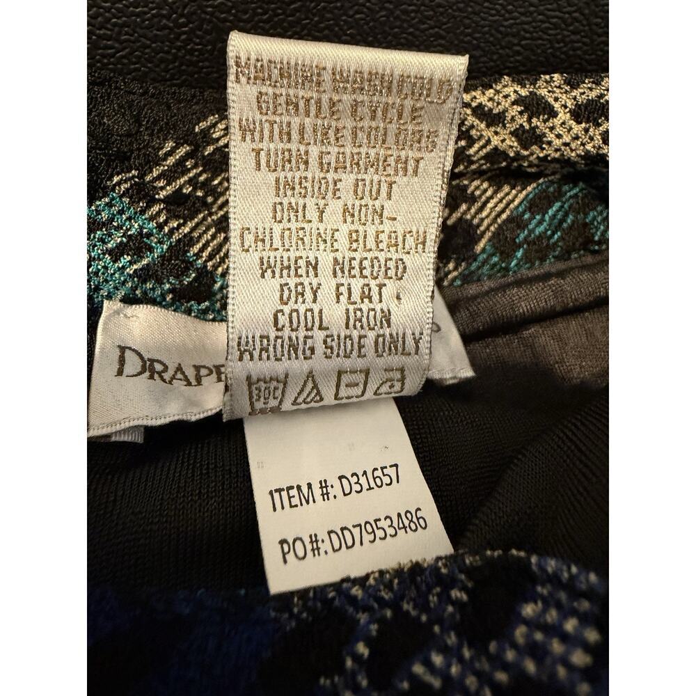 Draper’s & Damon’s 3X Textured Geometric Button Front Jacket Top - Picture 6 of 10